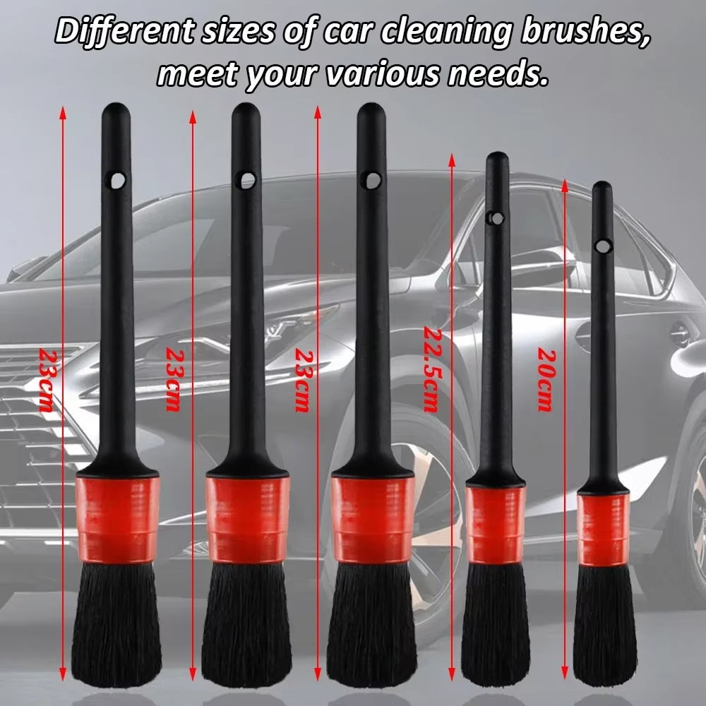 KJOY 2025 New Car Cleaning Kit Scrubber Drill Detailing Brush Set Air Conditioner Vents Towel Polisher Car Auto Detailing Tools